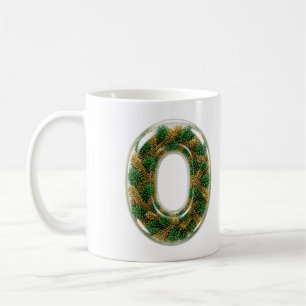 Tinsel Zero Number 0 Christmas Coffee Mug
