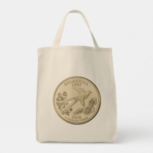 Tinted Oklahoma State Quarter Design Tote Bag