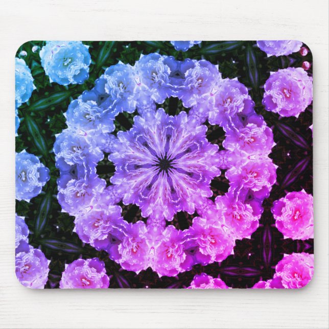 Tinted Peony Abstract Flower Art Mouse Pad (Front)