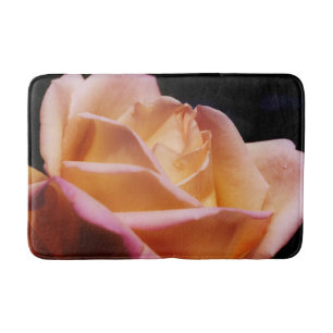 Tinted Yellow Rosebud Flower Bath Mat