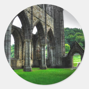 Tintern Abbey, Cistercian Monastery, Wales Classic Round Sticker