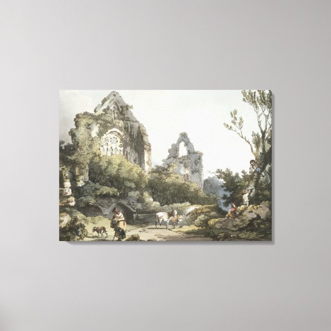 Tintern Abbey, from 'The Romantic and Picturesque Canvas Print (Front)