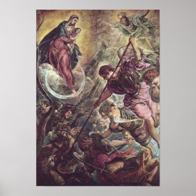 Tintoretto - Archangel Michael Fights Satan Poster (Front)