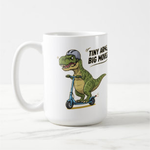 Tiny Arms. Big Energy. Dino on Wheels! Coffee Mug