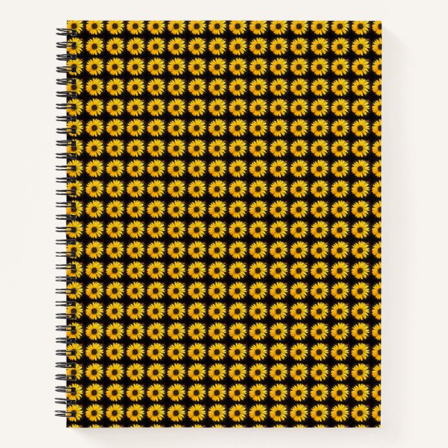Tiny Believe Big Sunflower print Notebook (Front)