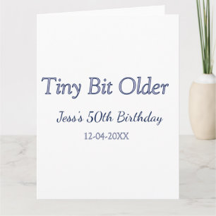 tiny bit older 50th birthday purple pastel modern card