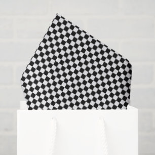 Tiny Black and White Checked Tissue Paper