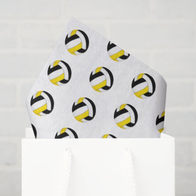 tiny black gold volleyballs pattern tissue paper (Gift Bag)