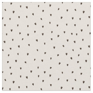 Tiny Black Hearts on Light Fabric