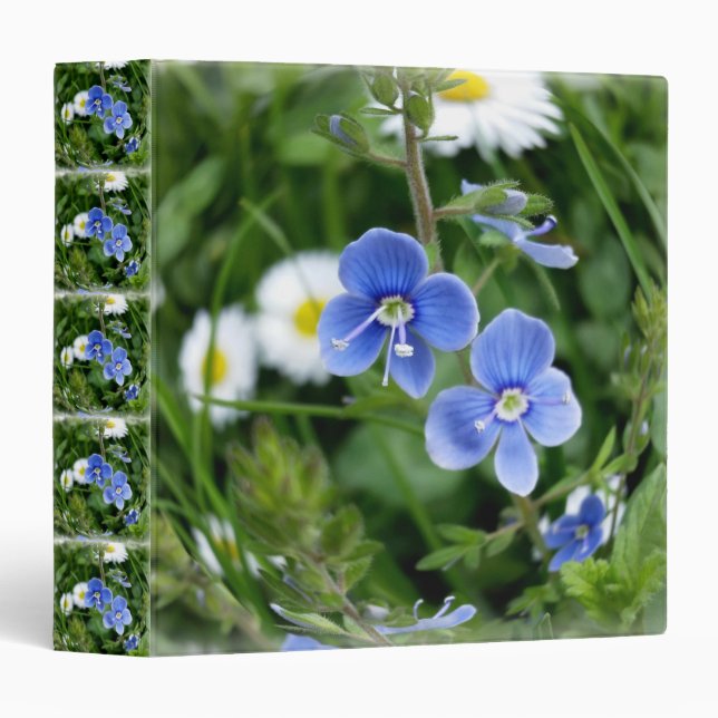 tiny blue flowers binder (Front/Spine)
