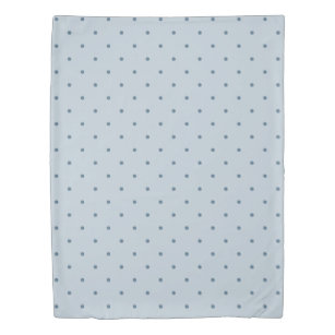 Tiny Blue Polka Dots Pattern on Lighter Blue Duvet Cover