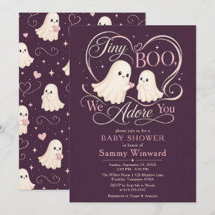 Tiny Boo We Adore Ghost Baby Shower Invitation