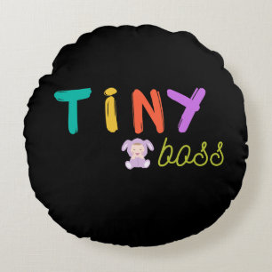 Tiny Boss Cute Bunny Baby Colourful Round Pillow