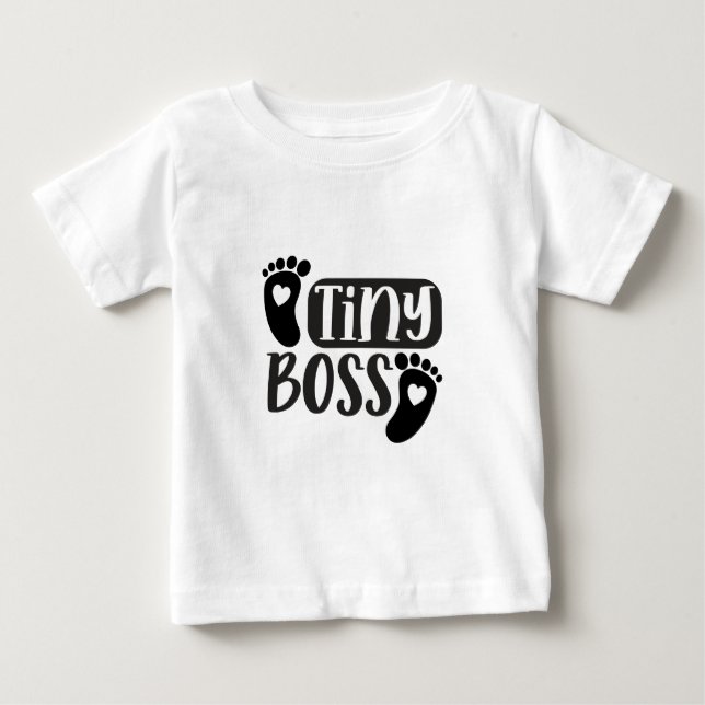 Tiny Boss - Mini Boss Lady  Baby T-Shirt (Front)