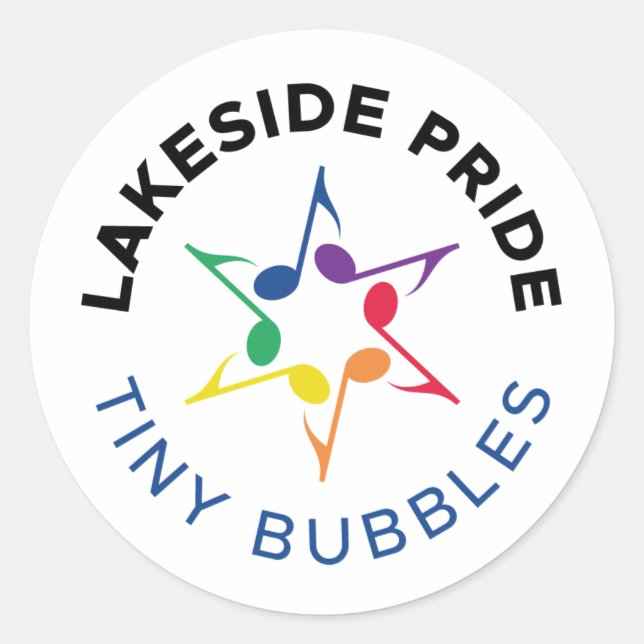 Tiny Bubbles Circle Stickers (Front)