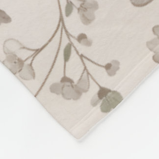 Tiny Buds & Leaves — Scandinavian Simplicity Fleece Blanket