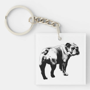 Tiny Bulldog, Loyal Tile Keychain