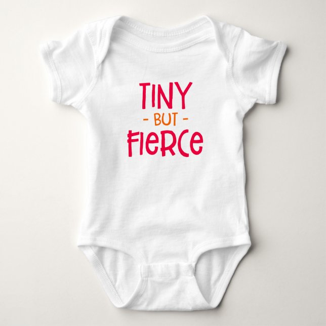 Tiny But Fierce Preemie. Baby Bodysuit (Front)