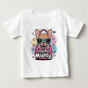 Tiny but Mighty Chihuahua Keychains & Lanyards Baby T-Shirt