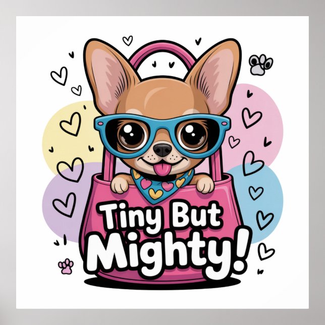 Tiny but Mighty Chihuahua   Posters & Prints (Devant)