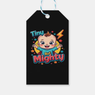 Tiny But Mighty - Cute Super Baby Power Design Gift Tags