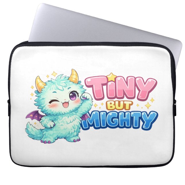 Tiny But Mighty Dragon Laptop Sleeve (Front)