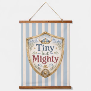 Tiny But Mighty Viking Baby Nursery Hanging Tapestry