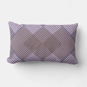  Tiny chequered 2 tones 04A Lpink BG Lumbar Pillow