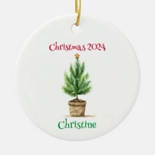 Tiny Christmas Tree Personalized Ornament