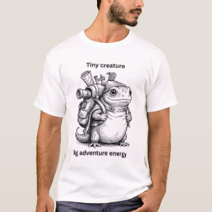 Tiny Creature Big Adventure Energy Funny Frog T-Sh T-Shirt