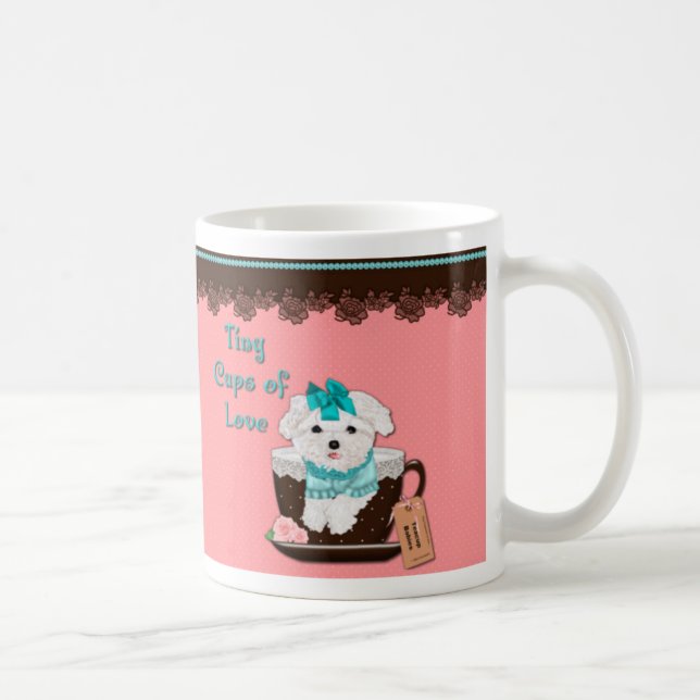 Tiny Cups of Love-Maltese Mug (Right)