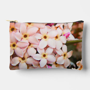 tiny cute flowers bokeh accessory pouch
