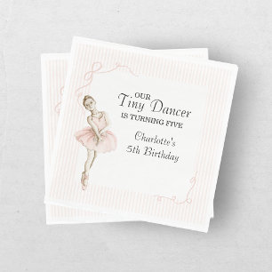 Tiny Dancer Ballerina Pink Girls Birthday Napkin