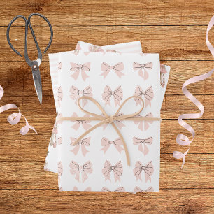 Tiny Dancer Ballerina Pink Girls Birthday Wrapping Paper Sheet