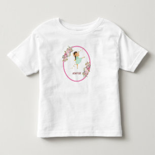  Tiny Dancer   Pink Floral Ballet Birthday Party Toddler T-shirt