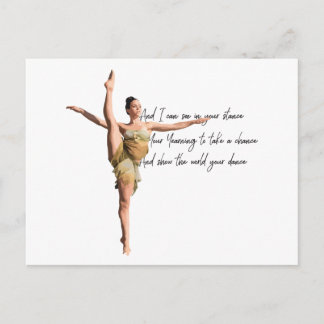 Tiny Dancer Series Green Postcard