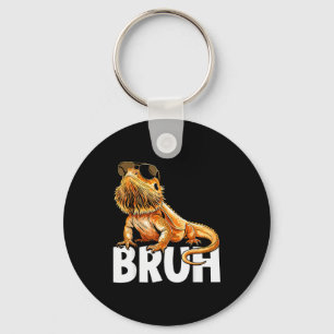 Tiny Dinosaur Bruh Bearded Dragon Lover  Keychain