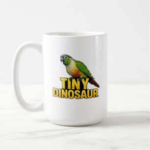 Tiny Dinosaur Green Cheek Conure Coffee Mug