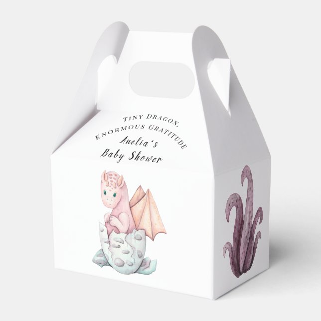 Tiny Dragon, Enormous Gratitude Favor Box (Front Side)