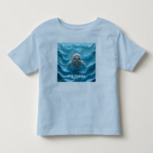Tiny explorer big ocean snorkeler toddler t-shirt