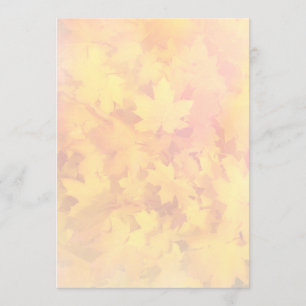 Tiny Fall Leaf Pattern Nature Fan Program Paper