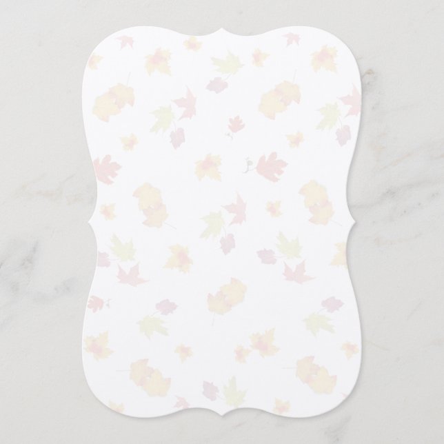 Tiny Fall Leaf Pattern Nature Fan Program Paper (Front)