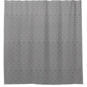 tiny faux rose gold grey polka dots pattern