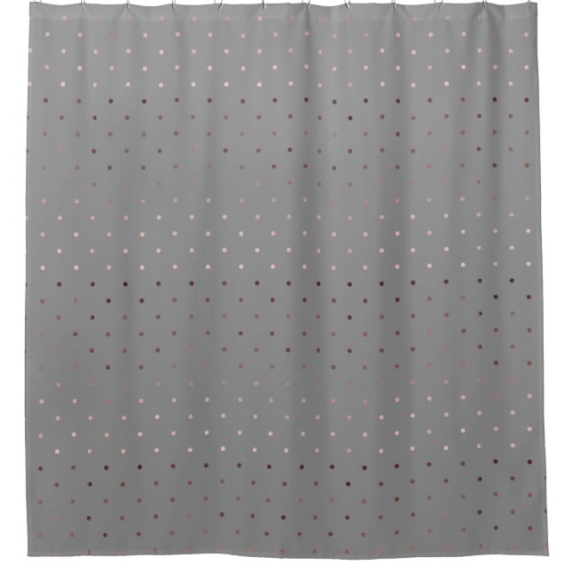 tiny faux rose gold grey polka dots pattern (Front)