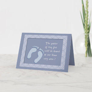 Tiny Feet Blue Announcement