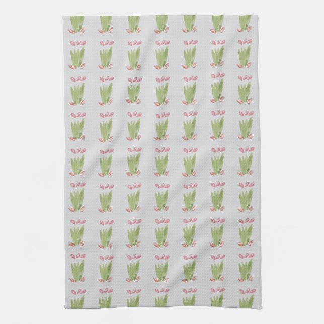 Tiny Floral Print Kitchen Towel (Vertical)
