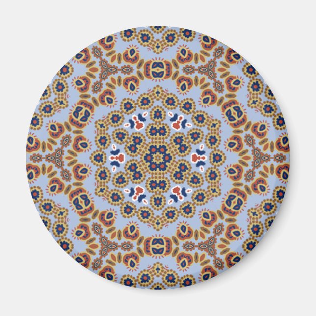 tiny floral round magnet 1 (Front)