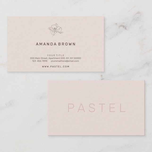 Tiny Flower Minimal Business Card (Front/Back)