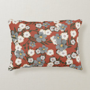 Tiny Flowers: Watercolor Seamless Style Accent Pillow