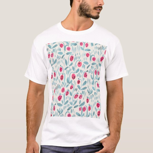 Tiny Flowers: Watercolor Seamless T-Shirt (Front)